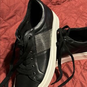 Men's Black Leather Sneakers
